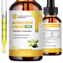 Quercetin液滴 - Quercetin 补充700mg - 4X 强于药剂和卡普苏勒斯 - 1分之5 Quercetin 与 Bromelain 长莓维生素 用于豁免健康呼吸卫生皮肤护理 - 2 Fl Oz