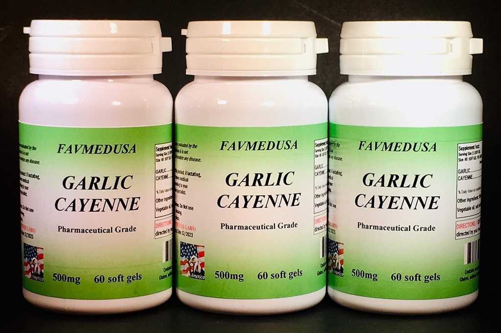 在美国制造的大蒜 Cayenne - 180(3x60)软胶