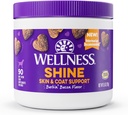 健康 Barkin' Bacon Flavored Soft Chew Skin & Coat 狗肉补充品, 90 计数