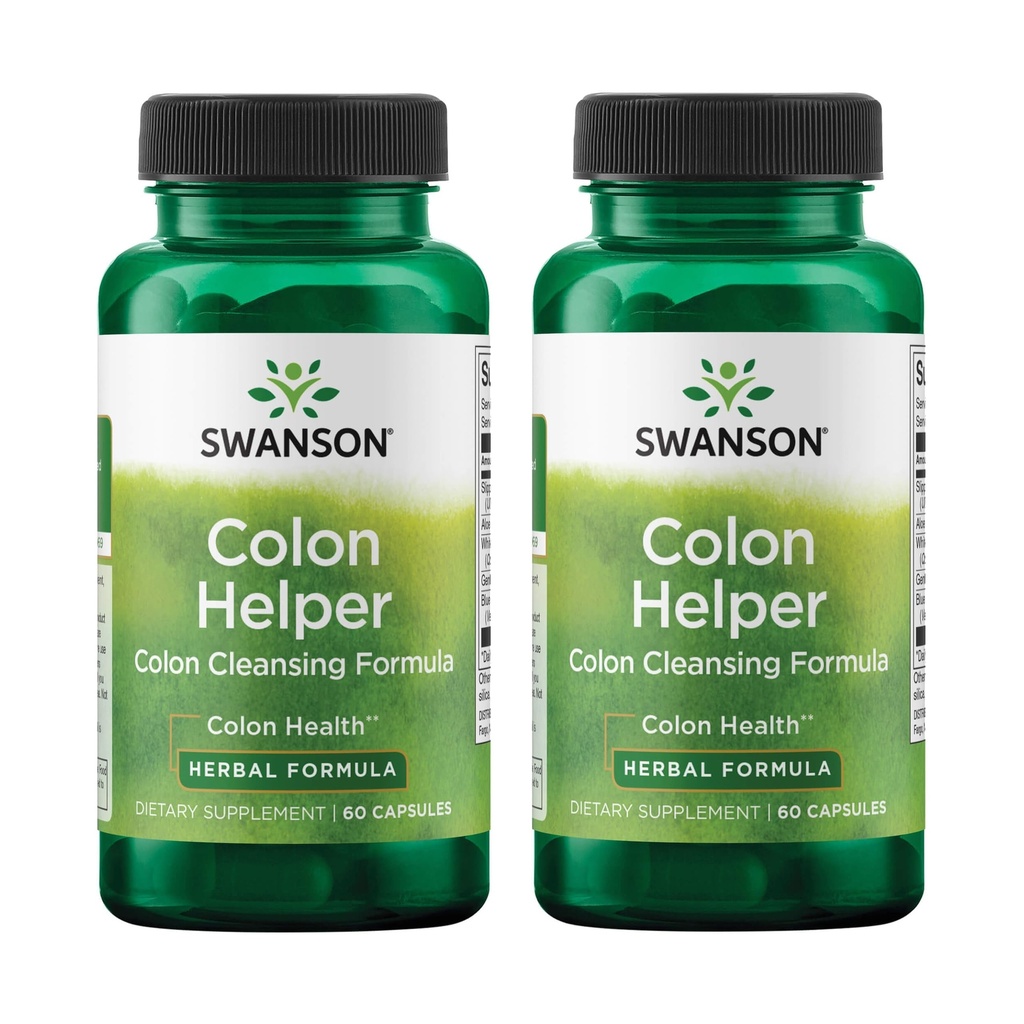 Swanson Colon 帮助者 -- -- 利用Vervain、金矿根、滑石榆树等促进消化健康 -- -- 草药补充剂,帮助健康消毒 -- -- (60个Capsules)(2包)