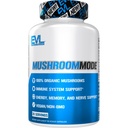 Evlution Vegan 有机蘑菇补充剂 Capsules - 有机狮子 Mane 蘑菇补充剂 Cordyceps 和 Reishi Blend - 诺特罗匹克脑支持补充剂 Focus 和能量 - 30 services