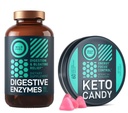 WILD FUEL KEto Candy与MCT Oil和Collagen以及带有Probiotic和Prebiotic套装的消化酶