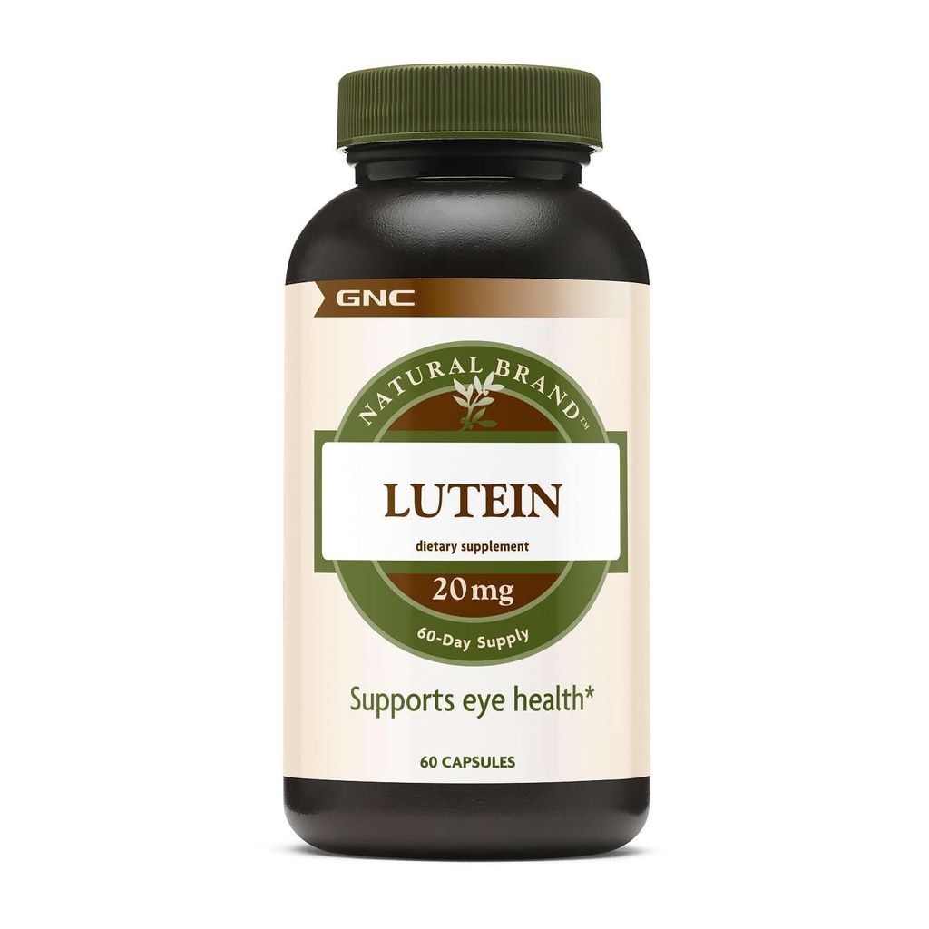 GNC Natural Brand Lutein 20毫克,支持眼部健康,60卡普尔