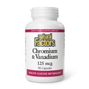 自然因素,Chrimium & Vanadium 125 mcg,支持健康代谢,90个胶囊