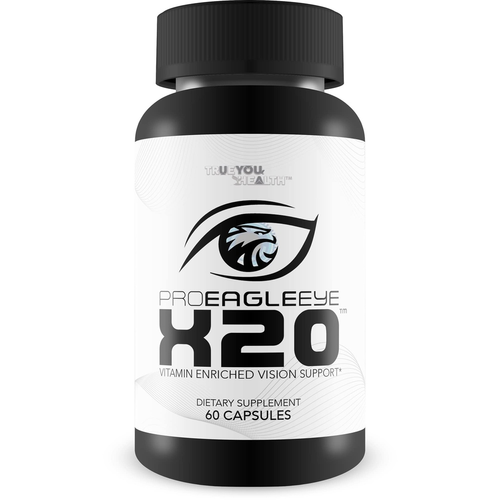 Pro EagleEye x20 - 维生素丰富视野支持 - 多维生素和矿物视野补充 - 援助眼视力和眼部健康 - Pro Eagle Eye X20 维生素强化视野 - 援助细节
