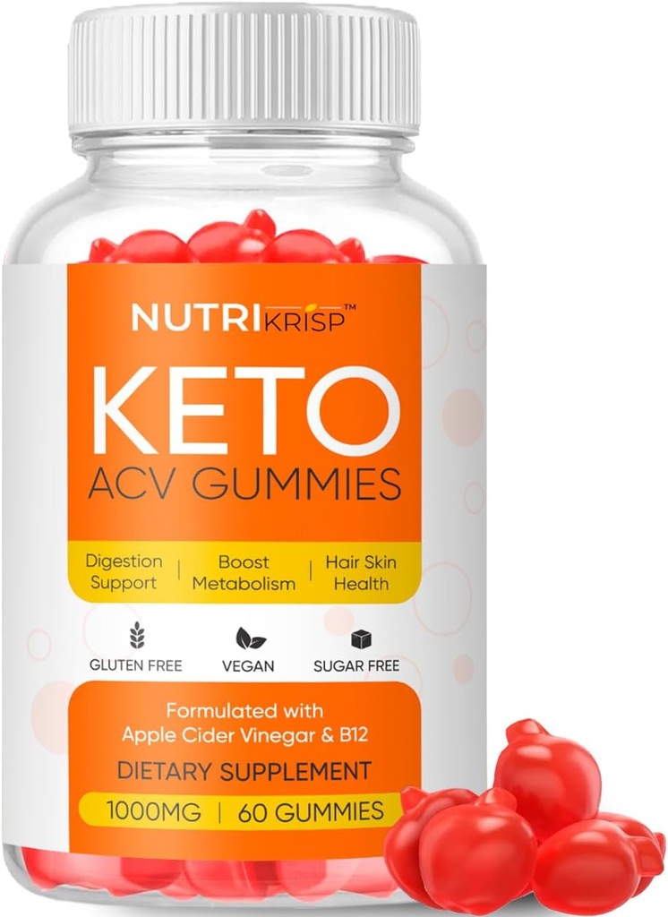 Keto ACV Gummys - 无糖Gluten-无糖苹果苹果苹果苹果苹果醋 男子葡萄酒补充剂(1 000MG)