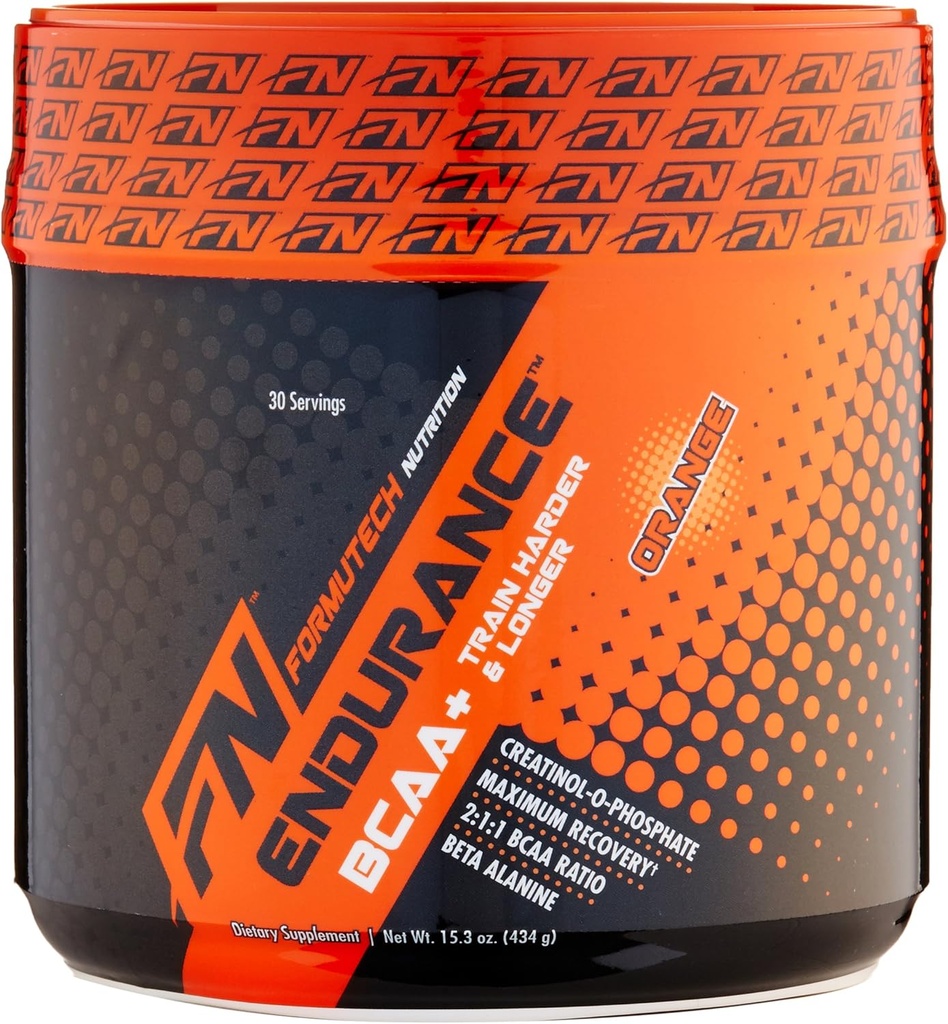 耐力 BCAA Plus, 设计为训练更硬和更长 与Beta Alanine, Orange, 434 Gram