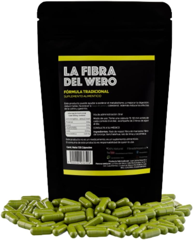 FIBRA DEL WERO 仙人掌 配有粉红葡萄果 100%自然补充 QQ 套件“半月”