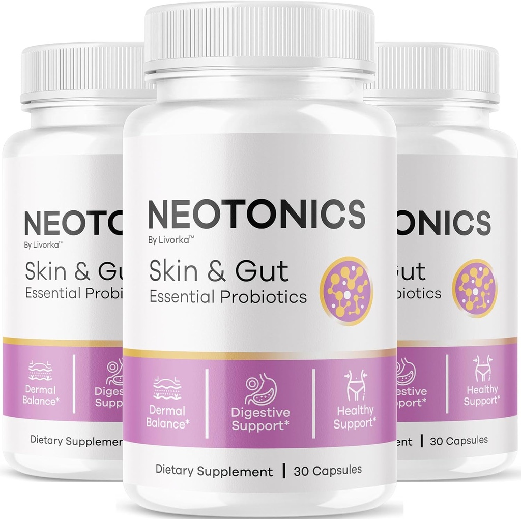 (3 pack) Neotonics Capsules - 官方Neotonics Skin & Gut 基本抗生素,高级配方 Neotonics Skin and Gut Organics, All Natural Suppose Neotonics Review, 90 Capsules for 5个月
