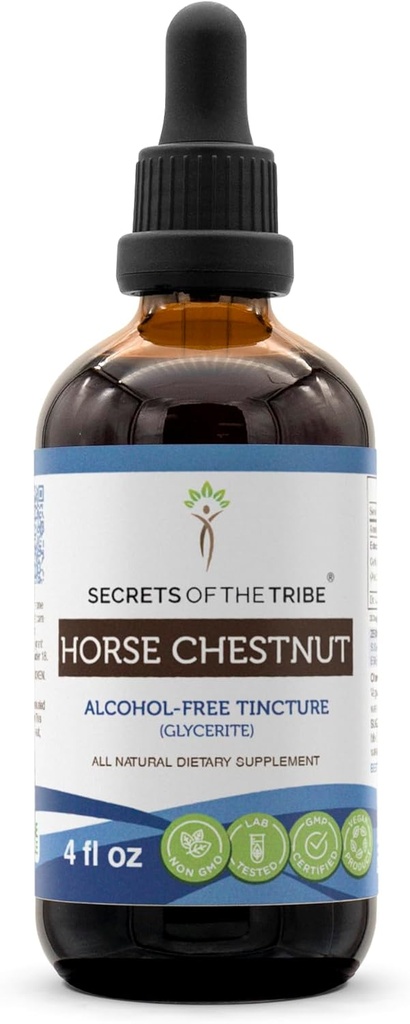 (原始内容存档于2018-03-21) (英语). Secrets of the Trible horse Chestnut Tincture 无酒精液体提取器, Horse Chestnut (Aesculus hipocastanum) 干燥的Nut (4 FL OZ).