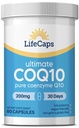 LifeCaps CoQ10 200mg - Ultimate CoQ10 - 超高吸收 Q10 补充 - 60 计数