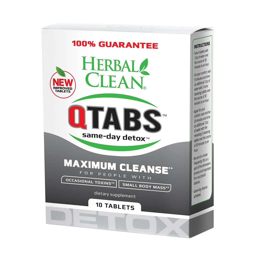 草药清洁 - QTabs 同日解毒剂,可移植和散热器,10块