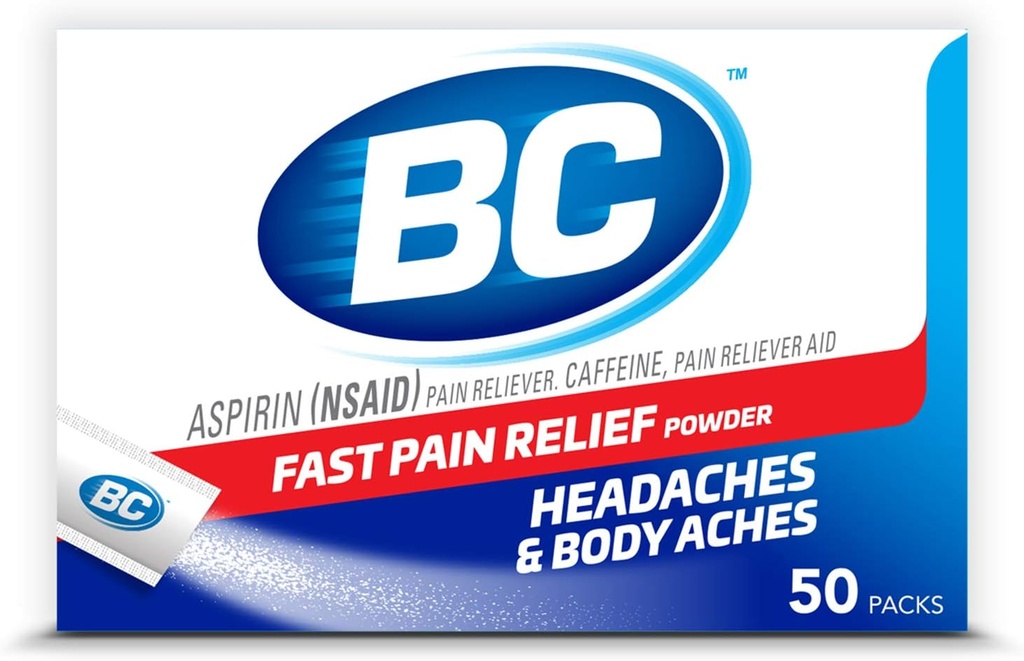 BC粉 QQ快痛救助 NSAID Aspirin (NSAID) & Cafeine & 50 Counter (10042037103993).