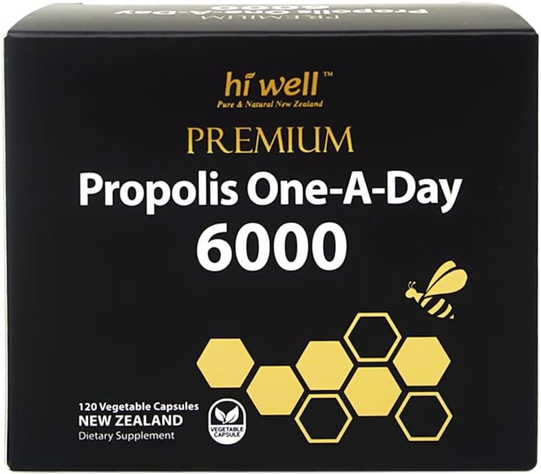 Hi, Well Premium Propolis One-A-Day 6000 Flavonoid 120 mg 120 Capsules (英语).