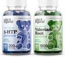 野生和有机 5HTP Gummys 和 Valerian 根 Gummys 60 个伯爵