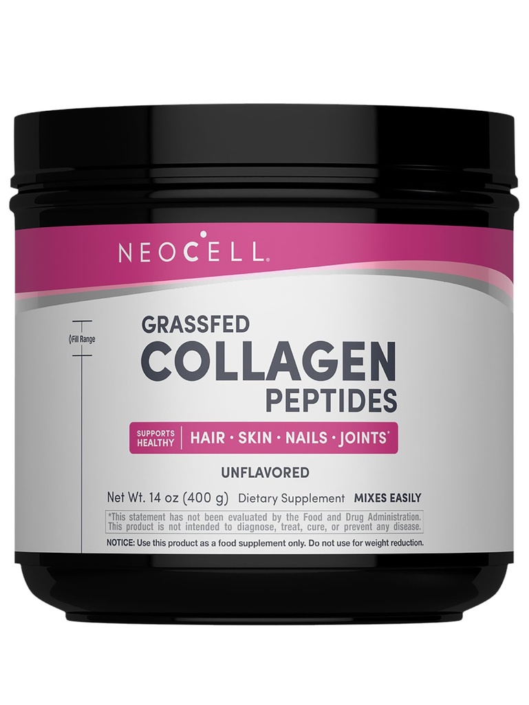 NeoCell Super Collagen Peptides, 10g Collagen Peptides per service, Gluten Free, Keto Friendly, 非GMO, 草药, 健康头发, 皮肤, 钉子和关节, 不受欢迎的粉末, 14.1 兹, 1罐