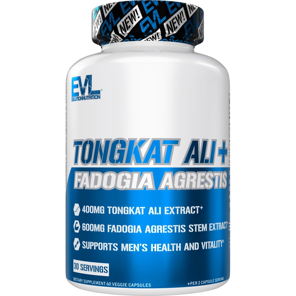 营养Tongkat Ali + Fadogia Agrestis - 男性健康+生命力支持 - 400mg Tongkat Ali + 600mg Fadogia Agrestis Stem 提取 - 工作补充 - 蔬菜 Capsules - 30名服务者