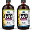 神奇的草药 黑种子油 - Gluten Free, non GMO, Cold pressed Nigella Sativa Aids in Districtive Health, Immune Support, Brain 函数,联合流动 - 16 Fl Oz (包2)