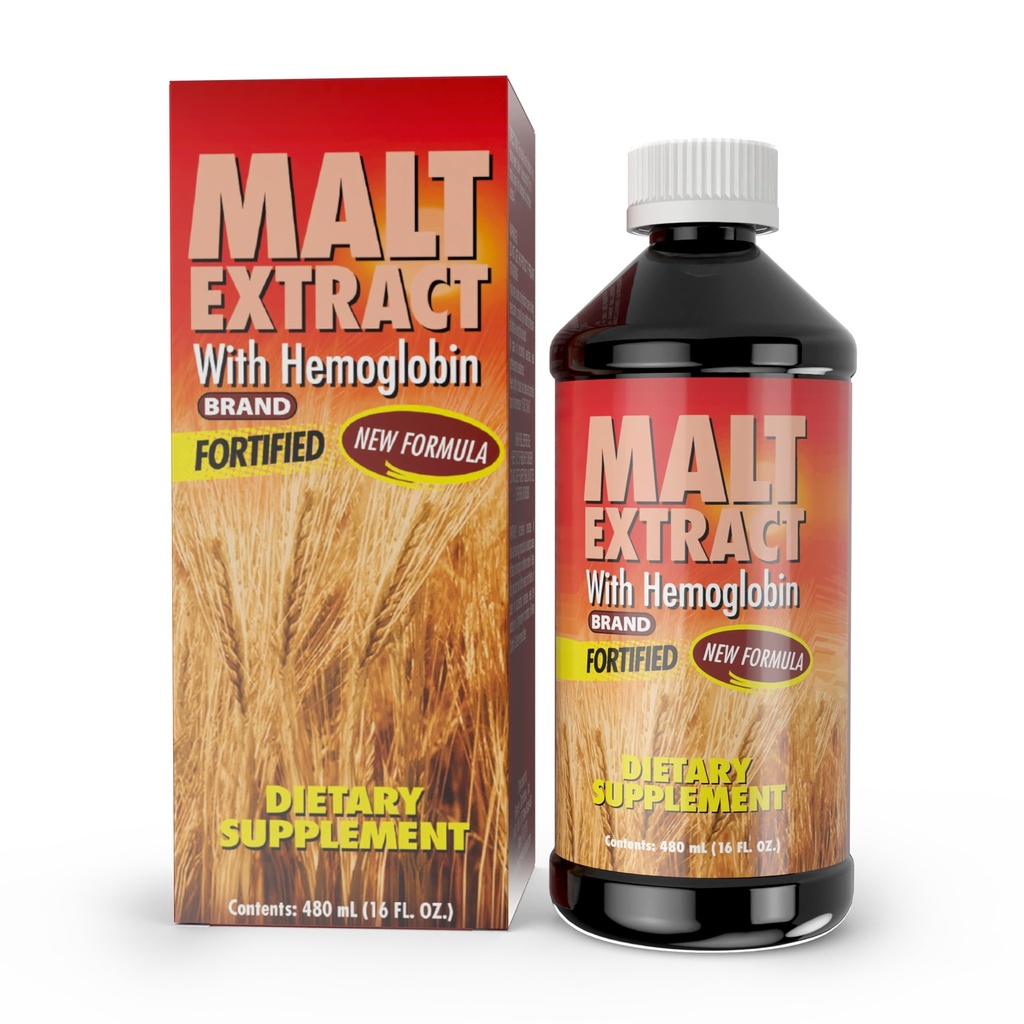 Malt和血红蛋白提取剂 -- -- 能源和生命营养补充(16 Fl Oz/Pack of 1)