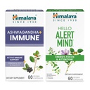 Himalaya Ashwagandha + 含维生素C的活性免疫支持与Hello 提醒心爱的能源、焦点和注意力,60 Capsules Each - Bundle