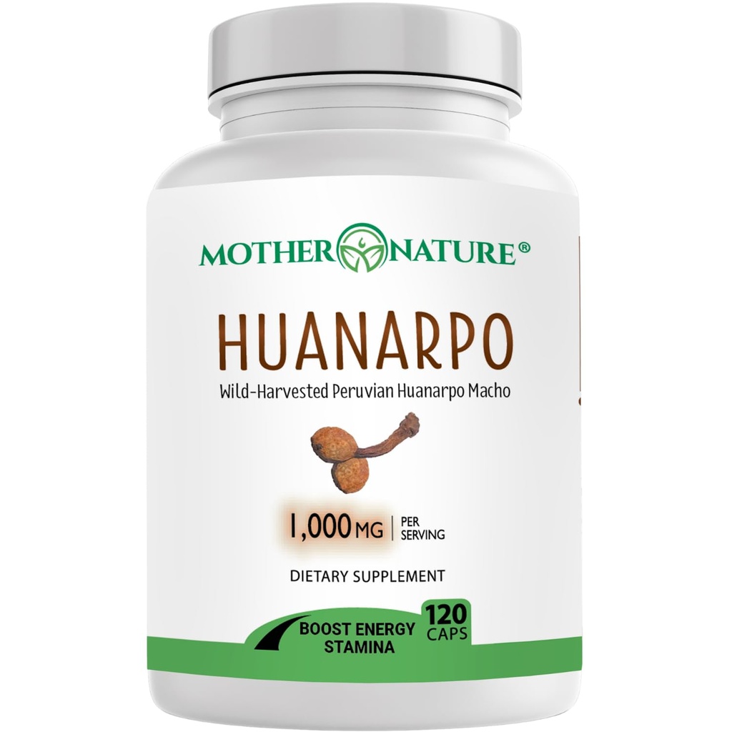 Huanarpo Macho Capsules 1000mg – 120 Vegan Capsules – 自然能源,Stamina和生命力补充 – 支持男性性能,流通和Hormone Wellness – 非GMO, Gluten-Free, Vegan