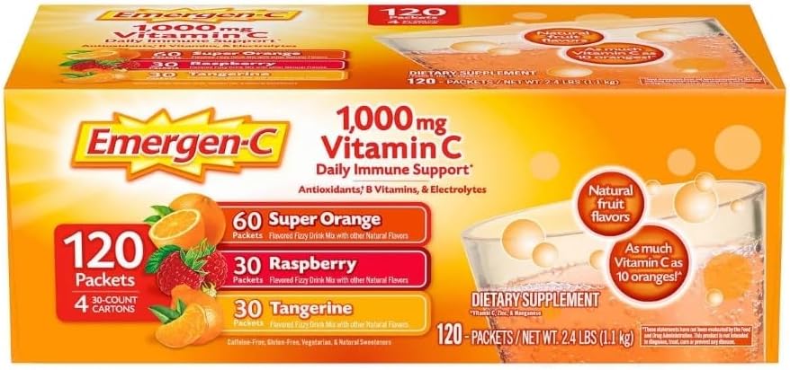 Emergen-C 1,000毫克维生素C 膳食补充120包(1)