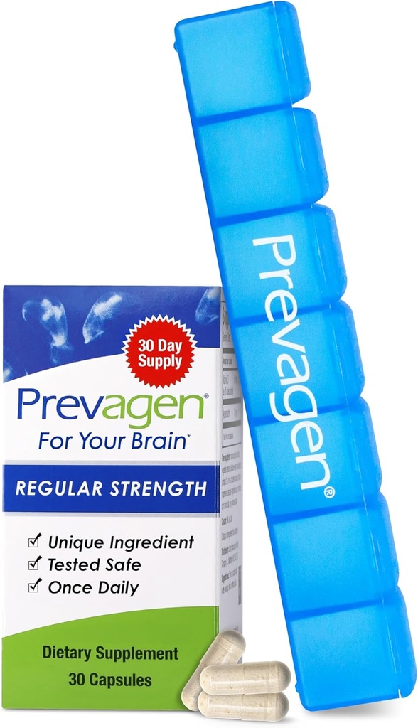 Prevagen regular strong - 30 capsules (1个月供应) QQ为你的大脑设计了 + 10毫克 Apoaequorin Plus 维生素D3,配有7天的药丸
