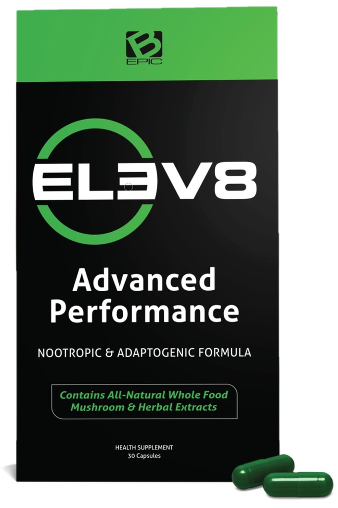 BEpic ELEV8 高级性能补编 - 30天供应(30 Capsules) QQ 优化健康和功能的解锁古医学秘诀(装入 May Vary)