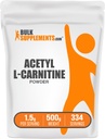 Bulk Assupports.com 乙酰L-卡尼丁粉 - 作为ALCAR HCl,卡尼丁补充剂 - Gluten Free,每服1.5g,500g(1.1磅)(包1)