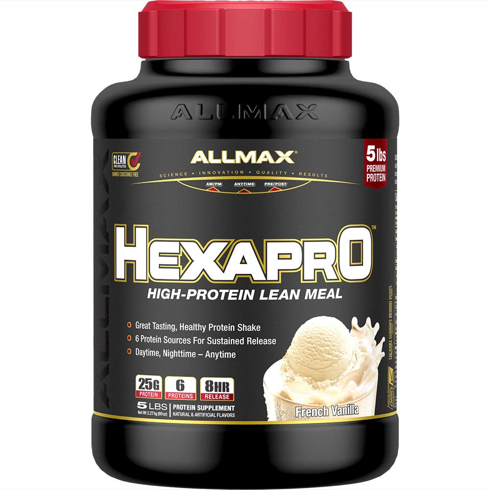 AlMAX 营养 HEXAPRO,法国香草 - 5磅 - 25克蛋白质