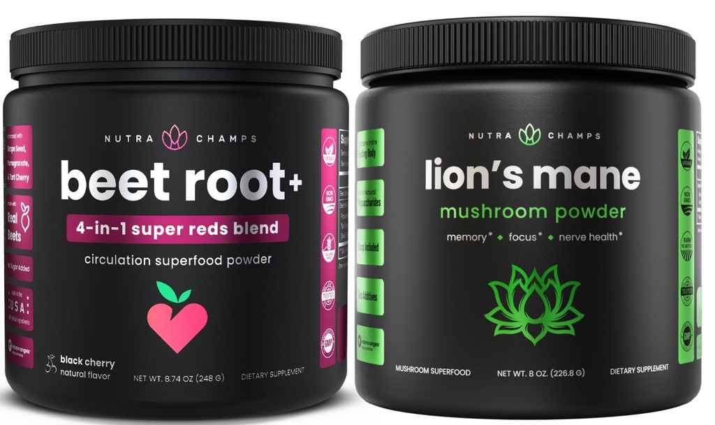 NutraChamps Beet Root Powder & Lion's Mane Powder. 中国植物物种信息数据库. 强大的环流和适应源组合