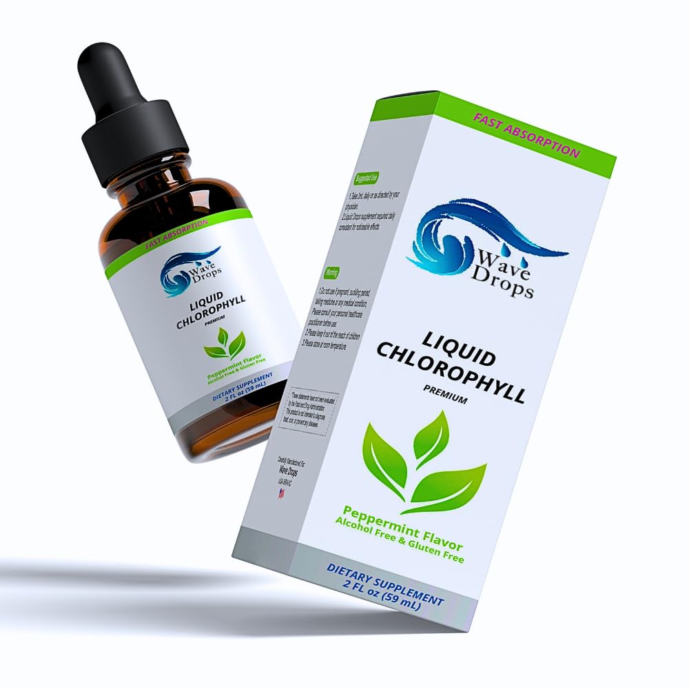 Clorophyll Liquid Drops - Fast Abbing Liquid Chlorophyll - for Natural Energy Boost, and Imune 函数 - 2Fl Oz (英语).