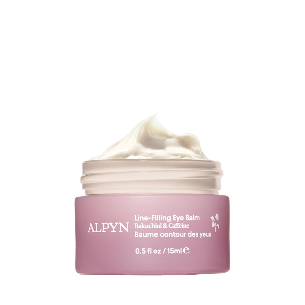 Alpyn Line-Filling Eye Balm with Bakuchiol & Caffeine, Reduce the Look of Fine Lines & Wrinkles, Minimize the Appearance of Puffiness & Target Dark Circles, 0.5 oz / 14 ml