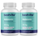 BESTVITE 美拉图宁 20mg(240个植物卡普尔) (120 x 2) - 无 Stearates - Vegan - 非 GMO - Gluten Free