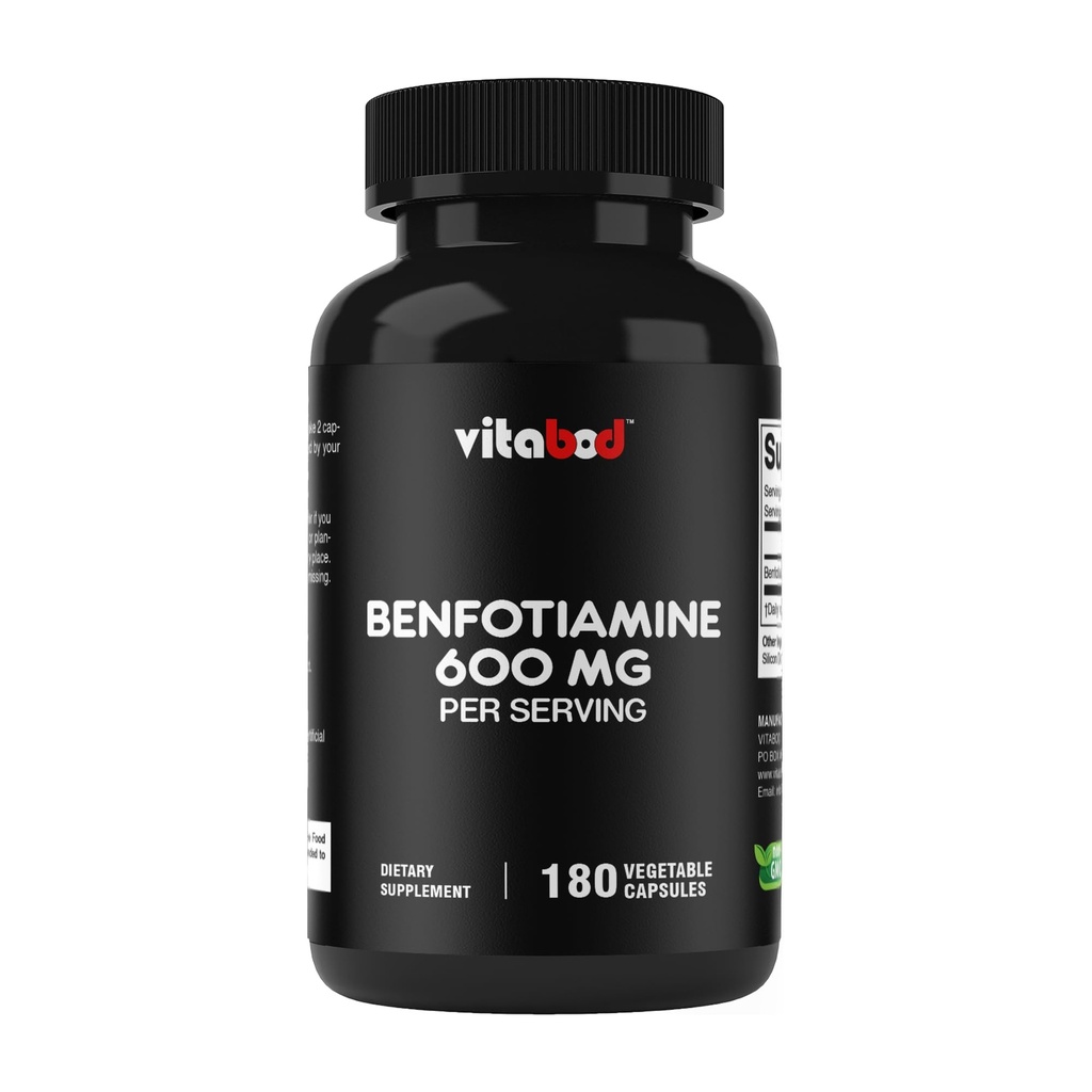 Benfotiamine 600mg – 180 蔬菜卡普尔 – Fat-Soluble Vitamin B1 补编