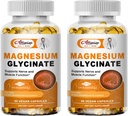 四倍镁复合物Capsules 600 mg,与镁Glycnate 300mg, 陶拉特和马塔莱用于肌肉,睡眠, 冷静, 能量, 多种维生素用于高吸收, Vegan, 非GMO
