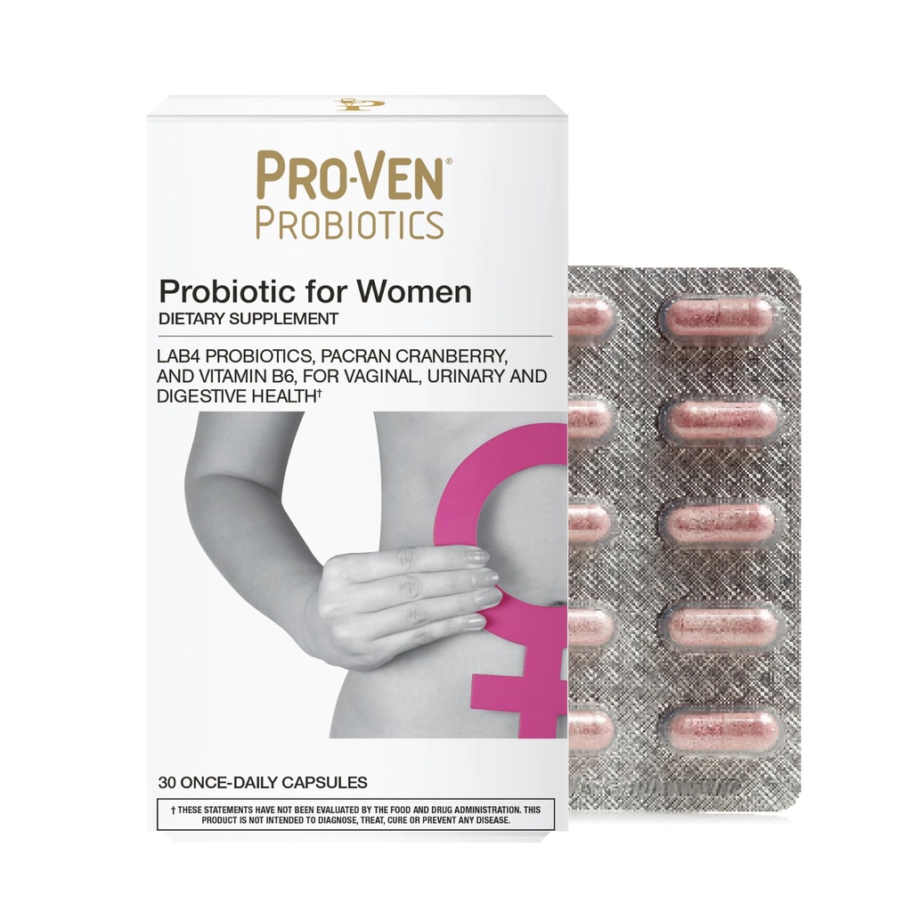女性的抗生素 17.5亿CFU = 阴道、尿道切除和消化健康 = 酸性杆菌、Cranberry 和维生素 B6 = 30 Capsules = 蔬菜、无乳糖和无乳糖