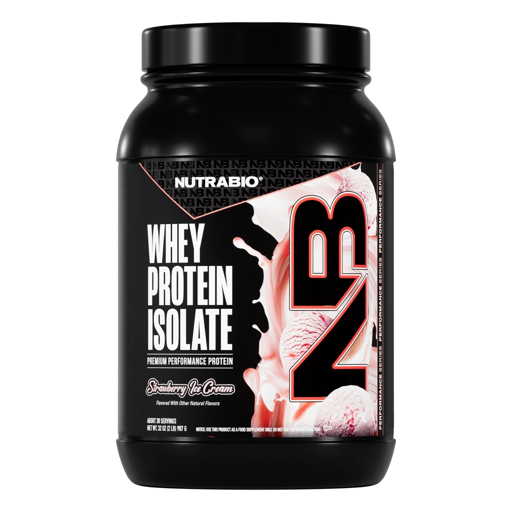 100% Whey蛋白质异质蛋白粉,25g蛋白具有氨基酸完整剖面,非GMO,Soy & Gluten Free,Low Carb,Low Calorie Whey蛋白粉,草莓冰激素,2Lbs