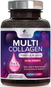 多烯烃补充剂 2400 mg - 类型 I, II, III, V & X 多烯烃Peptides Pills for Men & Men, Hydrlyzed Collagen 补充剂, 头发,皮肤, Nail, & 联合支持补充剂 - 180 Capsules