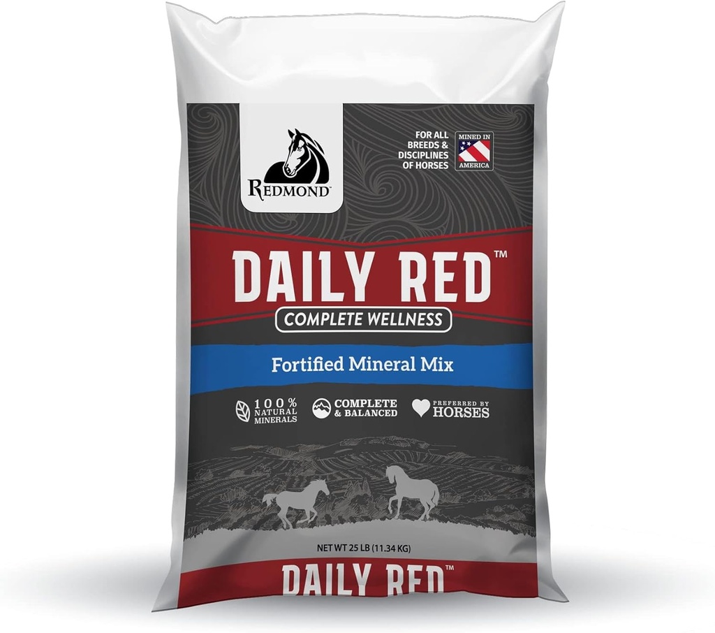 Daily Red Feature Wellness, 强化矿物混合马匹补充品, 25lb 补装袋