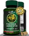 KIKI Green Fadogia Agrestis 和 Tongkat Ali 草药补充剂 - 1000 mg Per service - 120 Vegan Capsules for Daily Boost and Virtuality