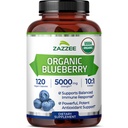 Zazzzee USDA 有机蓝莓 10:1 提取,5000 mg 强度,120 Vegan Capsules, 4个月供应,集中和标准化 10X 全果提取,100%蔬菜,非GMO,美国制造