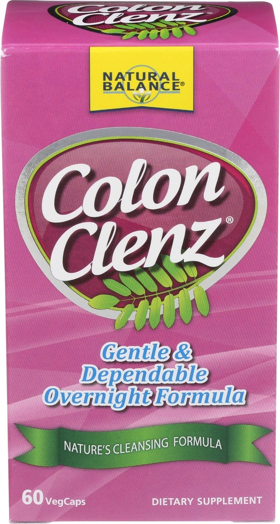 天然平衡Colon Clenz 草药Colon Clean Cleanse, 解毒清洁,和消化卫生补充剂 - 温馨和可依赖的超夜配方 - 60天保障(60种服务,60种蔬菜)