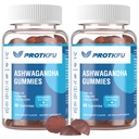 2 Pack Ashwagandha Gummys & Vitamin D3 Gummys 有机Aswangdha 改善睡眠、压力救济和Mood Calm(非GMO、无糖和无糖)