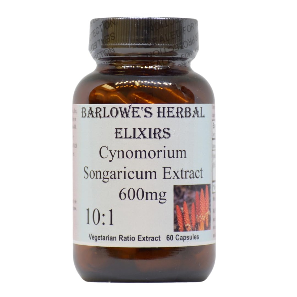 Cynomorium Songaricum 摘录 10:1 | 600 mg Per Capsule | 草药补充剂 Stamina, Vitality & Wellness | 60 Vegan Capsules | 无缝,玻璃瓶