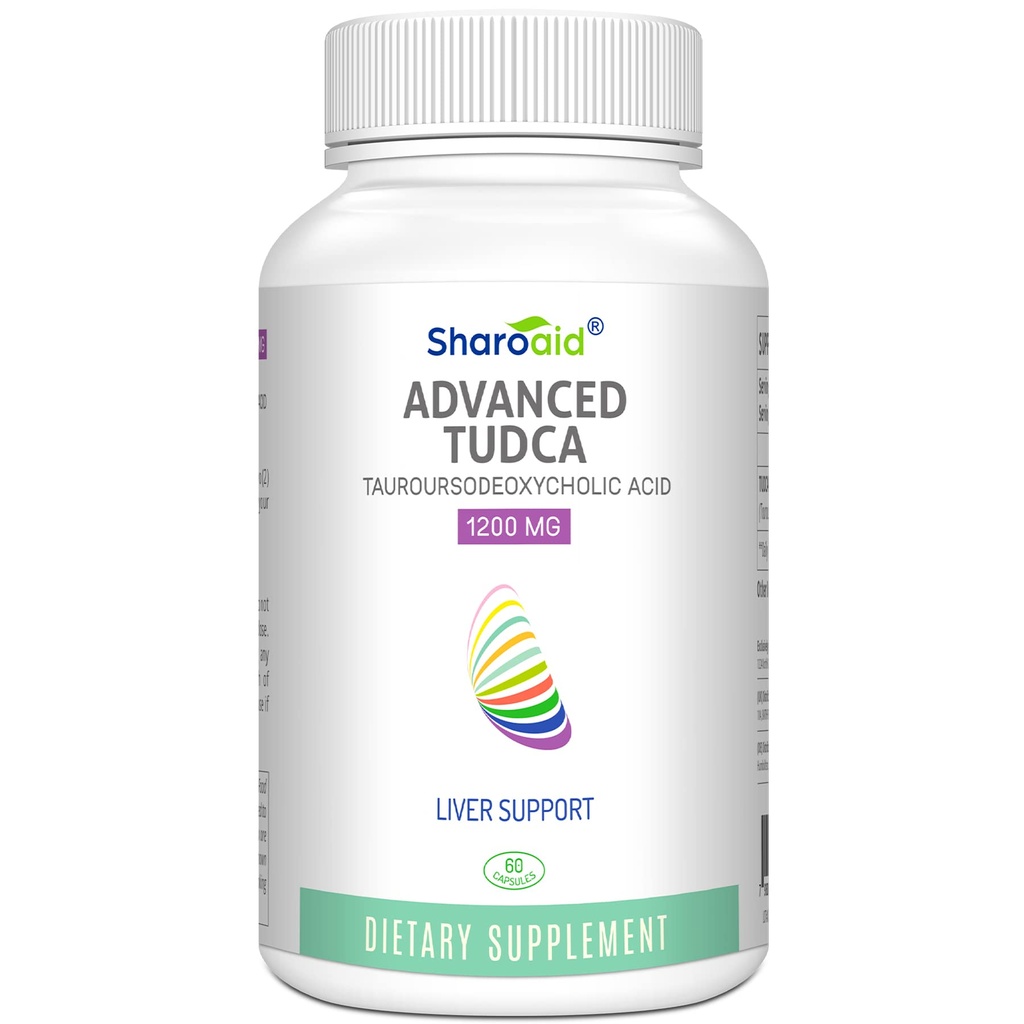 TUDCA Liver Supports 1200 mg-Third Party 测试高强度公式-Bile Salts for Liver Detox Cleanse-Vegan Capsules for Liver, Kidney, Gallbladder Health, 1 瓶-60 Capsules