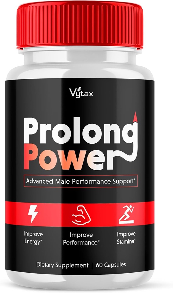 Prolong Power Pills 补编,Pro Long Power Men's Capsules Plus 高级最大强度维他命公式 Pastillas,峰值性能 雄性所有自然支持 Capsulas 健康(60 Counter)