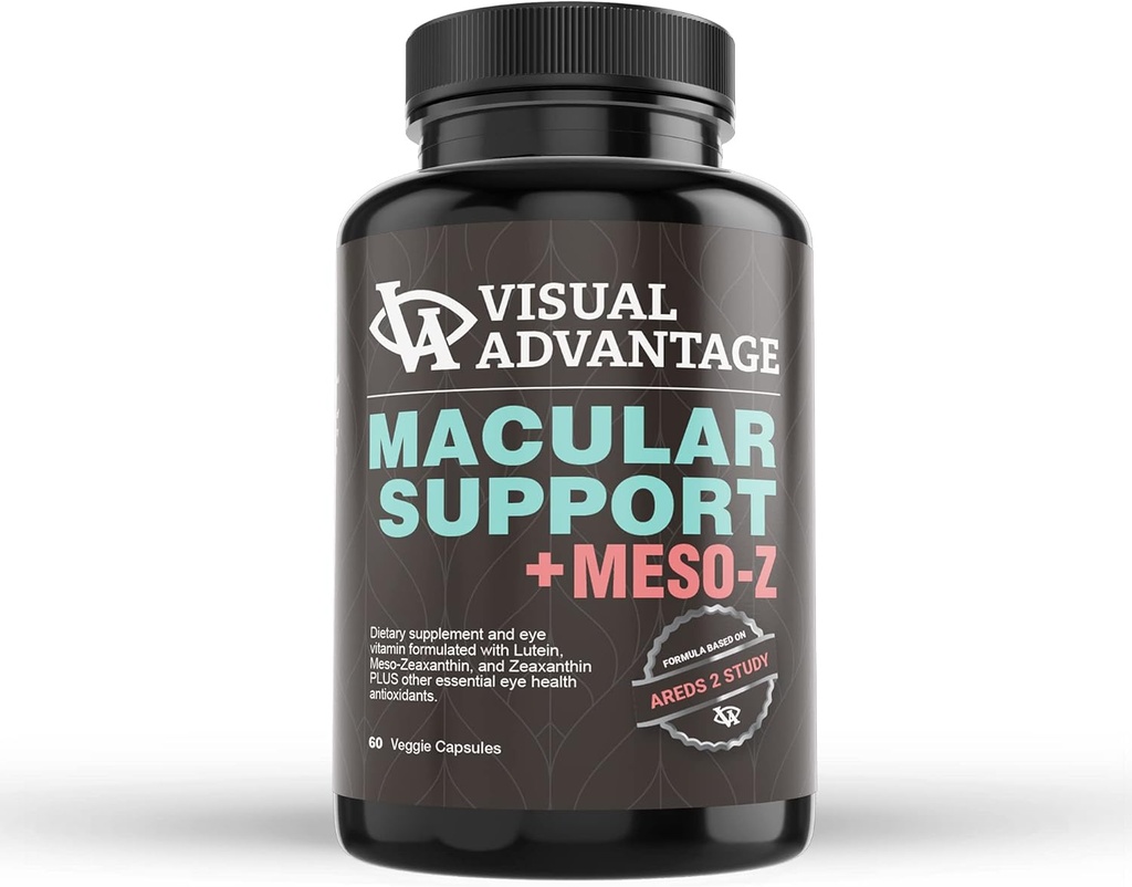 Visual Advantage® Macular Support + Meso-Z – Blue Light Eye Vitamin with Triple Antioxidants for Advanced Protection Against Digital Screens (60-Count)