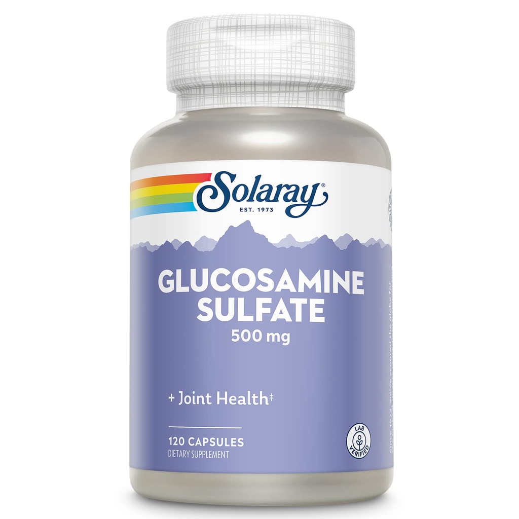 SOLARAY Glucosamine Sulfate 500 mg → 健康联合灵活性和复原力支持(60 Serv,120 CT)