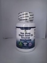 Sea Moss Softgel, Sea Moss 黑种子油 Soursop Bladderwrack Burdock Turmeric 用于细胞再生,Detox,Gut,联合支持,Chew Superfood Seamos 6X 比 Sea Moss Gel,Capsule,Gummy更强.